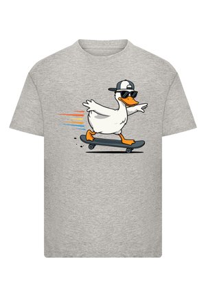 Print T-shirt - heather grey