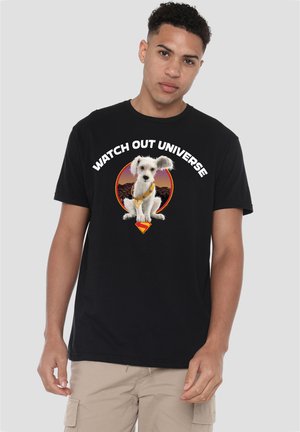 DC COMICS - SUPERMAN, SUPERGIRL KRYPTO WATCH OUT UNIVERSE CIRCLE - Print T-shirt - black