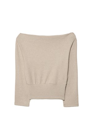 BOAT NECK WITH SASH  - Svetrík - stone