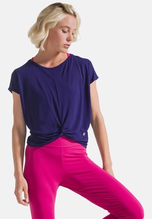 Deha, DEHA T-SHIRT ECOFEELING KNOT - Print T-shirt - dark purple dark purple