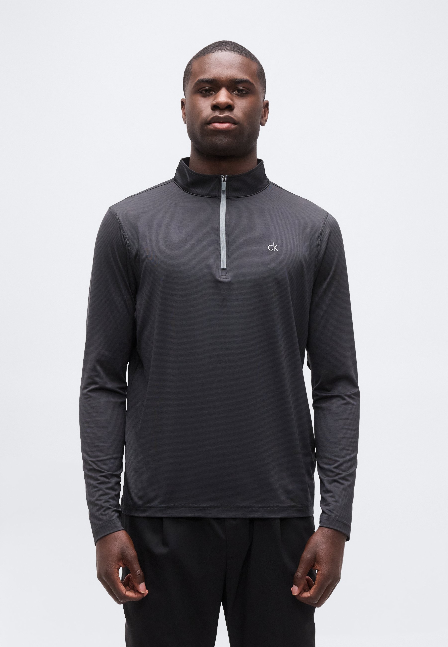 Calvin Klein Golf CRUISE ZIP - Long sleeved top - midnight black