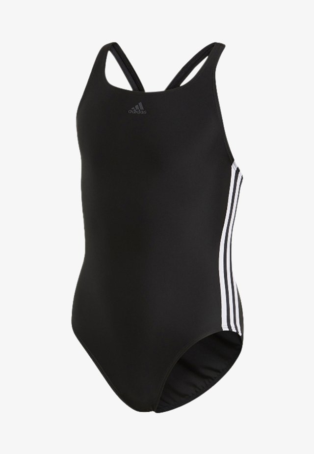 FIT 3 STRIPES PRIMEBLUE REGULAR SWIMSUIT - Baddräkt - black/white