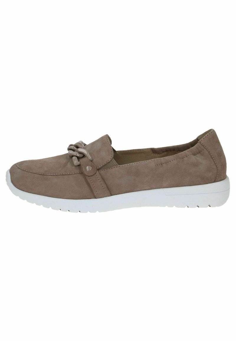 Caprice Damen Slipper aus Leder Elegant, Beige (Taupe Metallic), 37.5 EU im Sale main image 0