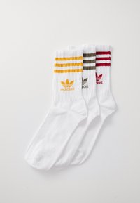CREW  3 PACK - Calze - white/olive strata/preloved yellow/team victory red