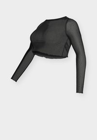 OLMLOURA STONE O-NECK - Μπλούζα με μακριά μανίκια - black detail:rhinestones all over