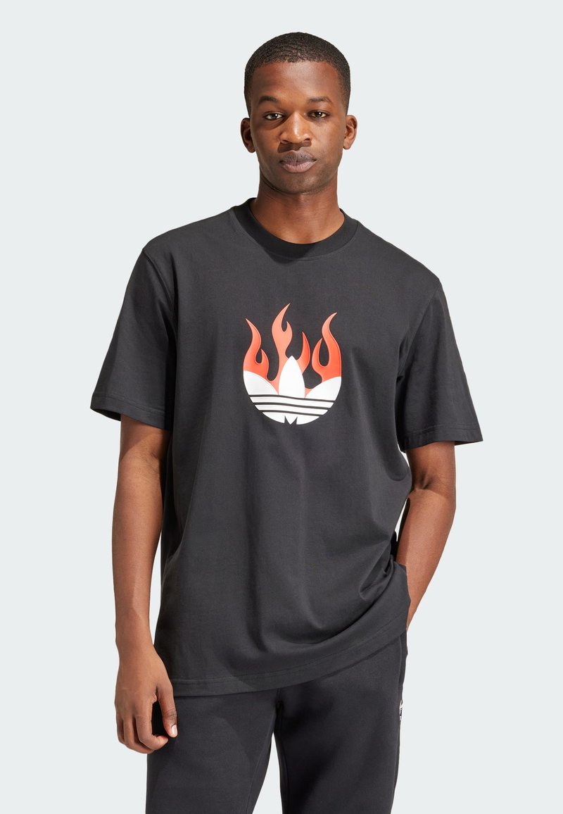 adidas Originals FLAMES LOGO  - T-shirts print - black