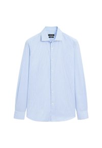 SLIM FIT STRIPED TWILL - Shirt - blue