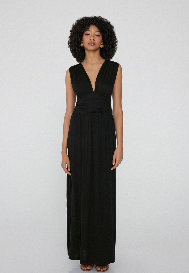 Robe Maxi Noire Femme Sans Souci - Taille L - Sans Bretelles, Fente Haute, Style Crayon - Très Bon état
