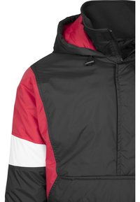 Urban Classics 3-TONE PULL OVER  - Overgangsjakke - black/fire red/white