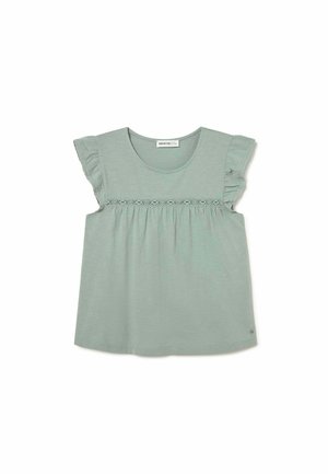 Brownie, CAMISETA VOLANTE Y PUNTILLA - T-shirt basic - verde
