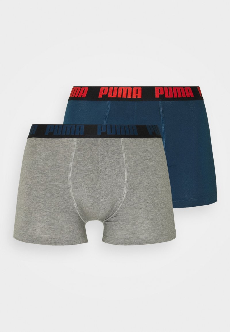 Puma BASIC 2 PACK - Calzoncillos - blue/grey melange