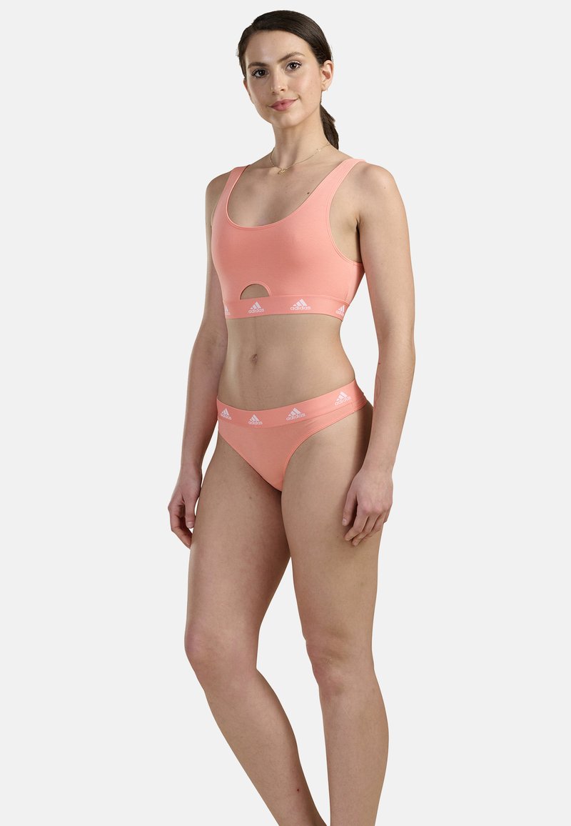 adidas Sportswear THONG 3 PACK - Tanga - schwarz grau koralle