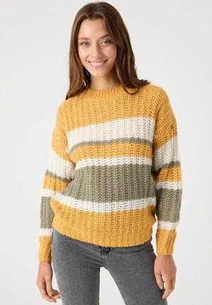 GRUESO CON RAYAS - Jersey de punto - amarillo