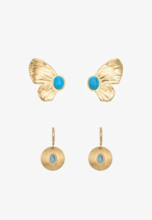 IZIA, IZIA JEWELRY SET - Boucles d'oreilles - gold-coloured blue