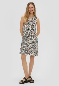 s.Oliver RUNDHALSAUSSCHNITT - Jerseyjurk - ecru