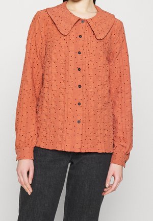 Bluse - metallic red