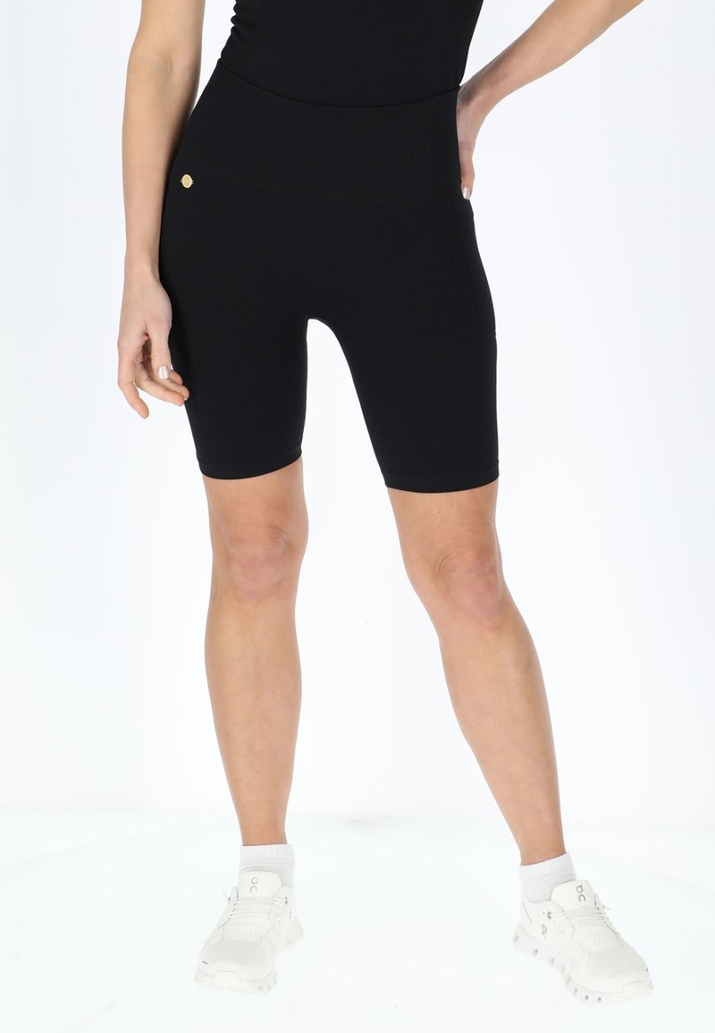 Swedemount RIBBED SEAMLESS SHORT TIGHTS - Shorts - black