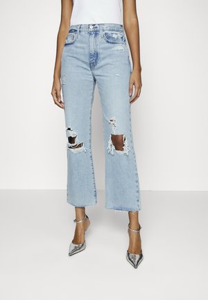 FRAME JANE CROP RAW AFTER - Jean droit - light blue