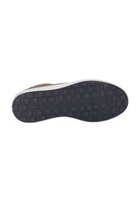 Dark rubber outsole with textured pattern, featuring squares and arrows. Branding "JOSEF SEIBEL" embossed on the side. Leather upper not visible.