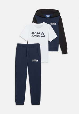 JJKAI ZIP HOOD SET - Užtrauktuku užsegamas treningas - navy/white
