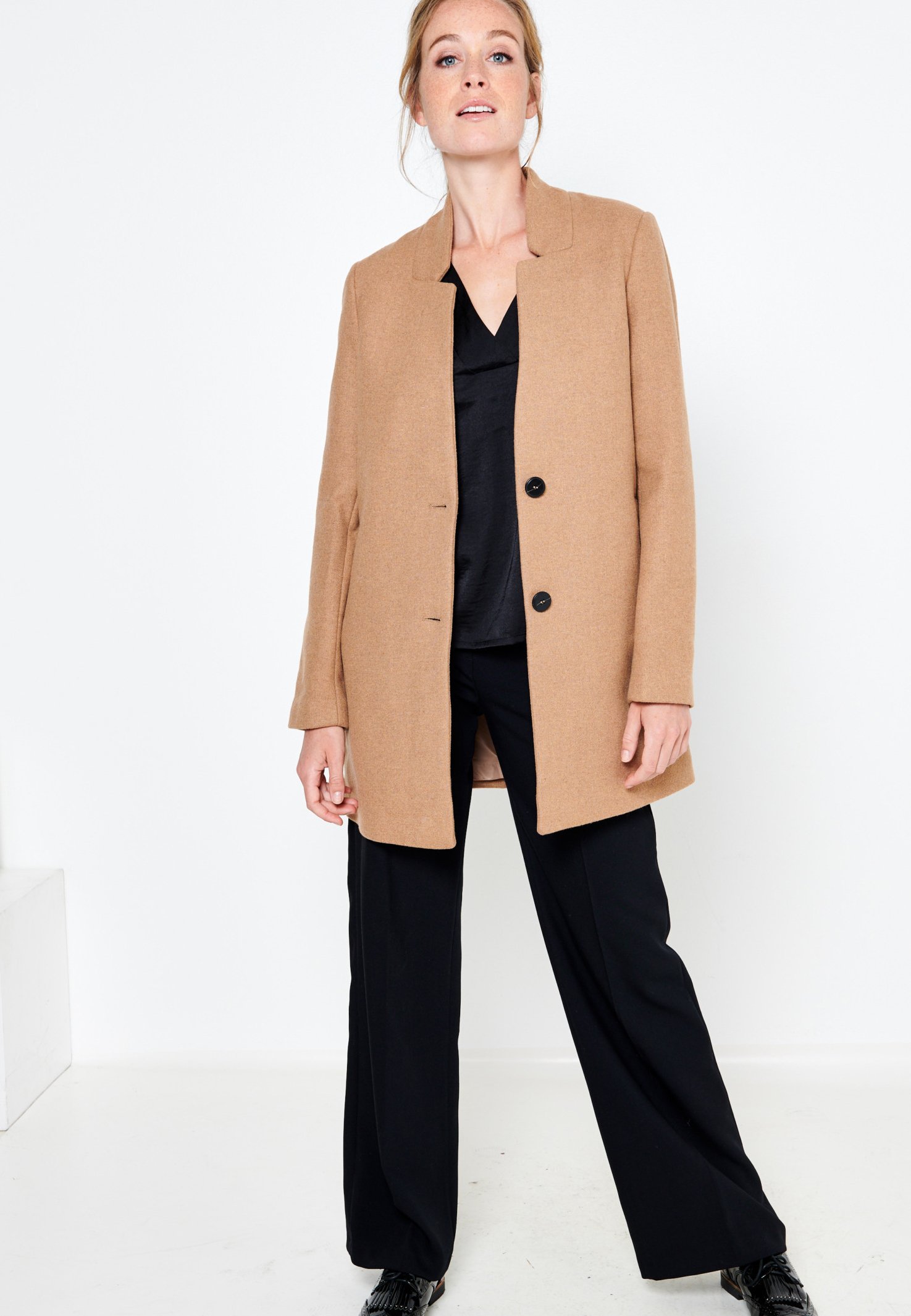 manteau camel camaieu