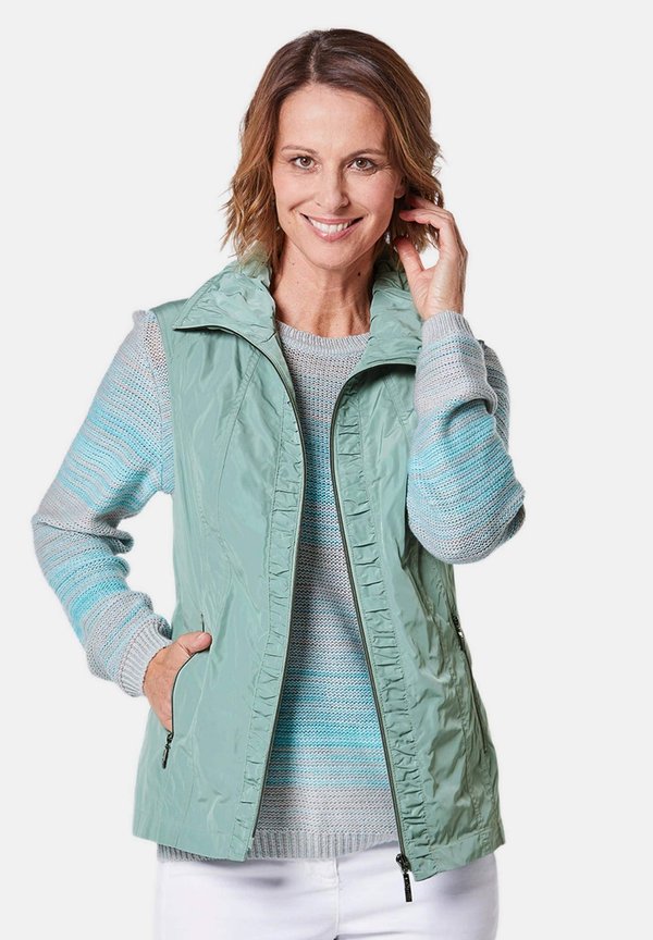 LEICHTE MIT EDLEM SCHIMMER - Weste - mint