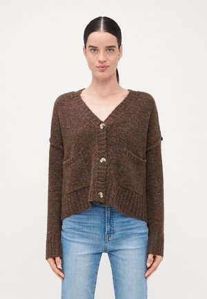 VMINGRID V NECK CARDIGAN - Gilet - chocolate torte melange