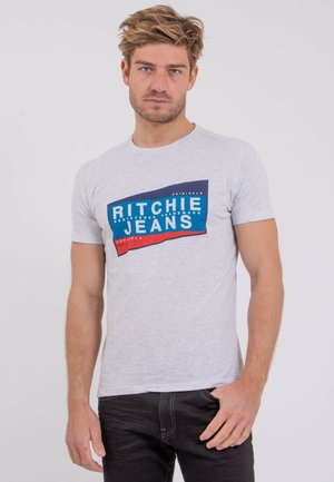 MANCHES COURTES COL ROND PUR NOBLAKE - T-shirt imprimé - grey