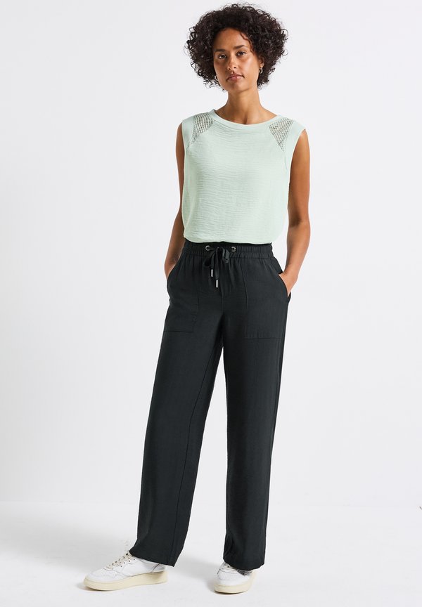 WIDE CREPE  - Stoffhose - grün