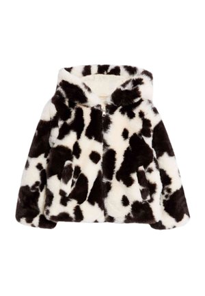 ANIMAL PRINT HOODED JACKET (2-8 YRS). - Veste polaire - ecru mix