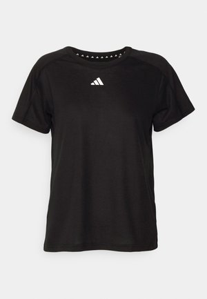 adidas Performance AEROREADY TRAIN ESSENTIALS MINIMAL BRANDING  NECK - Sports T-shirt - black