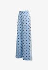 POLKA DOT WIDE LEG PANTS - Stoffhose - clear sky