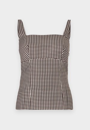 Anna Field, Blouse - brown/white