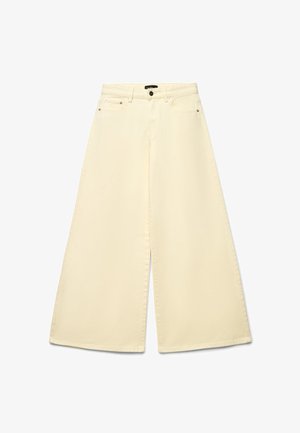 Calliope, PANTALONE LUNGO TINTA UNITA - Wide Leg - giallo