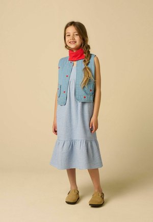 Sissy-Boy, SISSY-BOY GESTREIFTES MAXI-KLEID - BLAU - Jurk - blau
