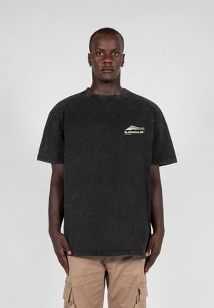 WAVE V.1 X ACID WASHED HEAVY - T-shirt con stampa - black