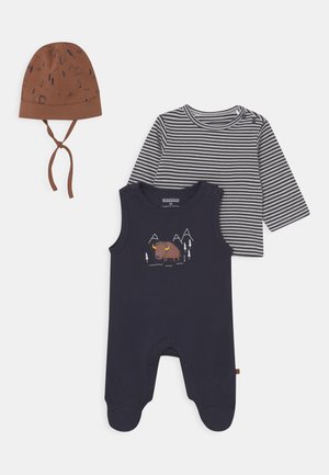 SET - Maglietta a manica lunga - dark blue/brown