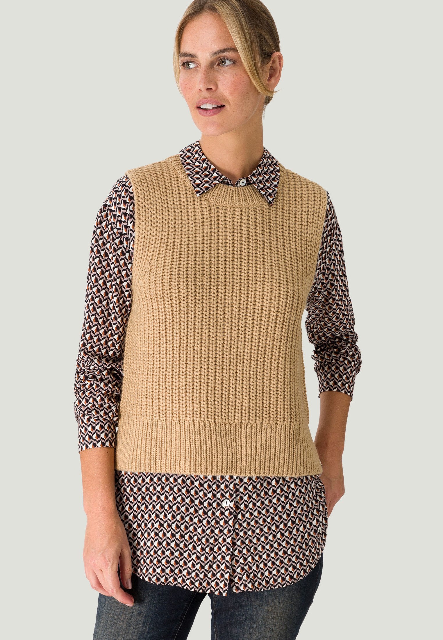 zero Pullover - light brown melange/marron clair - ZALANDO.FR