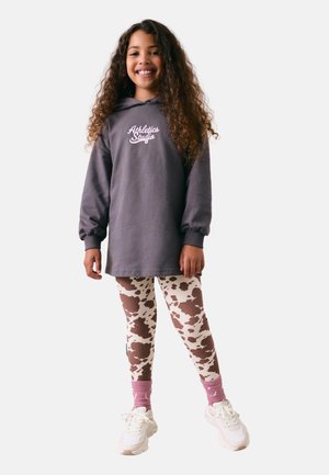 Next REGULAR FIT - GRAPHIC PRINT SET  - Pulover s kapuco - charcoal