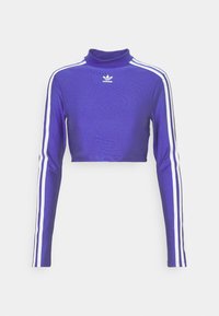 3-STRIPES CROPPED LONG SLEEVE - Majica z dolgimi rokavi - energy ink