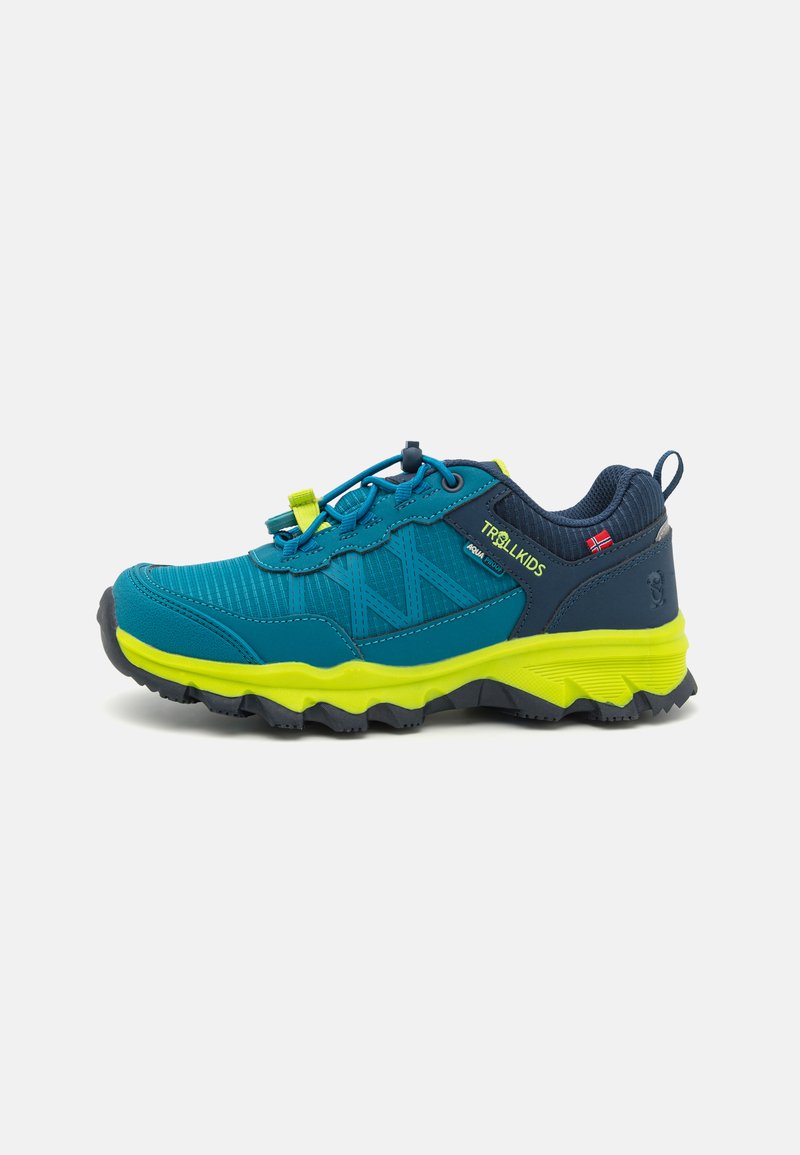 TROLLKIDS - KIDS TROLLTUNGA LOW UNISEX - Hikingschuh - harbor blue/ spring leaf/ dark indigo, Vergrößern