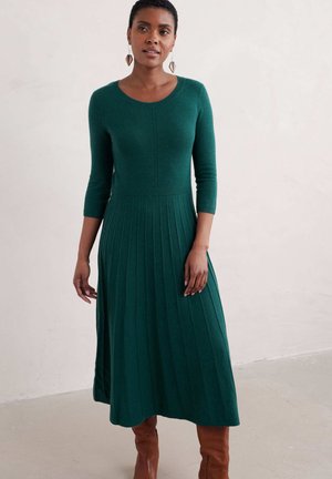 FOLK SONG - Neulemekko - teal knit melange loch