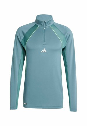 adidas Performance TECH APPAREL 1/4 ZIP - Langærmet T-shirt - preloved teal