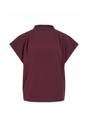 VILA, SHORT SLEEVED TOP VIMERLANO HIGH NECK - T-shirt imprimé - port royale