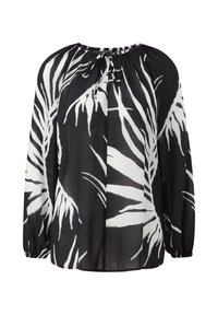 comma MIT ALL-OVER-PRINT - Bluse - schwarz