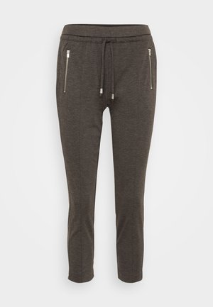 VMMELANIE TAPERED ZIP - Pantalones - dark grey melange