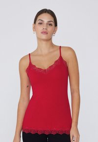 Tezenis TRÄGER MIT SPITZEN-EINSATZ - Top - rot v rosso inverno