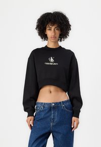 Calvin Klein Jeans - SHADOW GRAPHIC CREWNECK - Sportska majica - black Minijatura 1