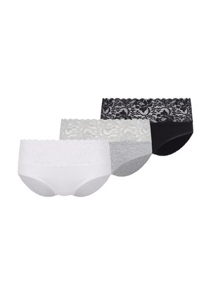 3 PACK - Slip - weiß + schwarz + grau-meliert