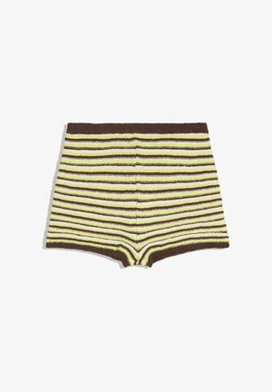 Bershka, STRIPED- SHORT - Shorts - dark brown